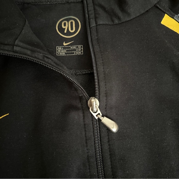 Nike Total 90 Y2K Black Yellow Grey Street Fifa Soccer Football Sports Vest L - Picture 2 of 7